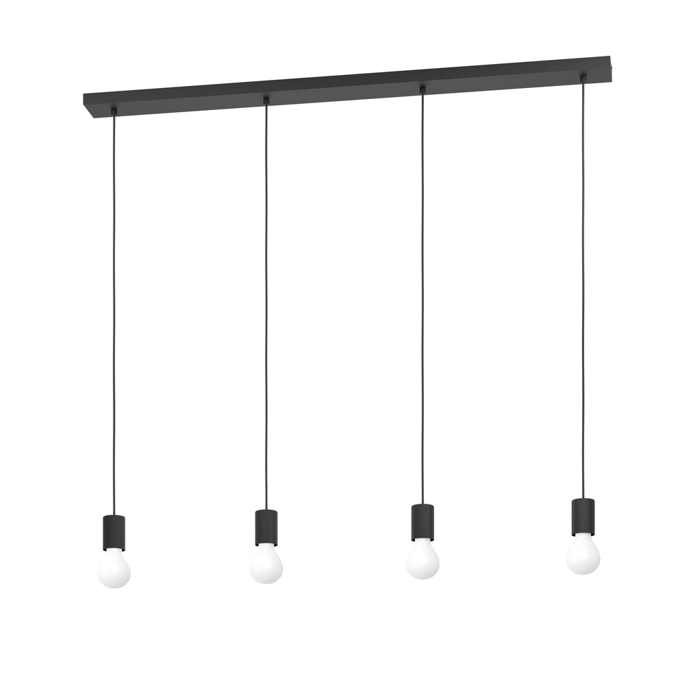 4-light pendant Nogalte Black