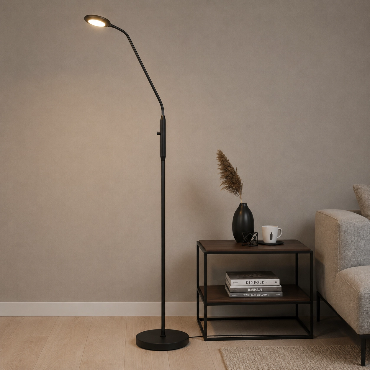 Designer floor lamp Ufo black