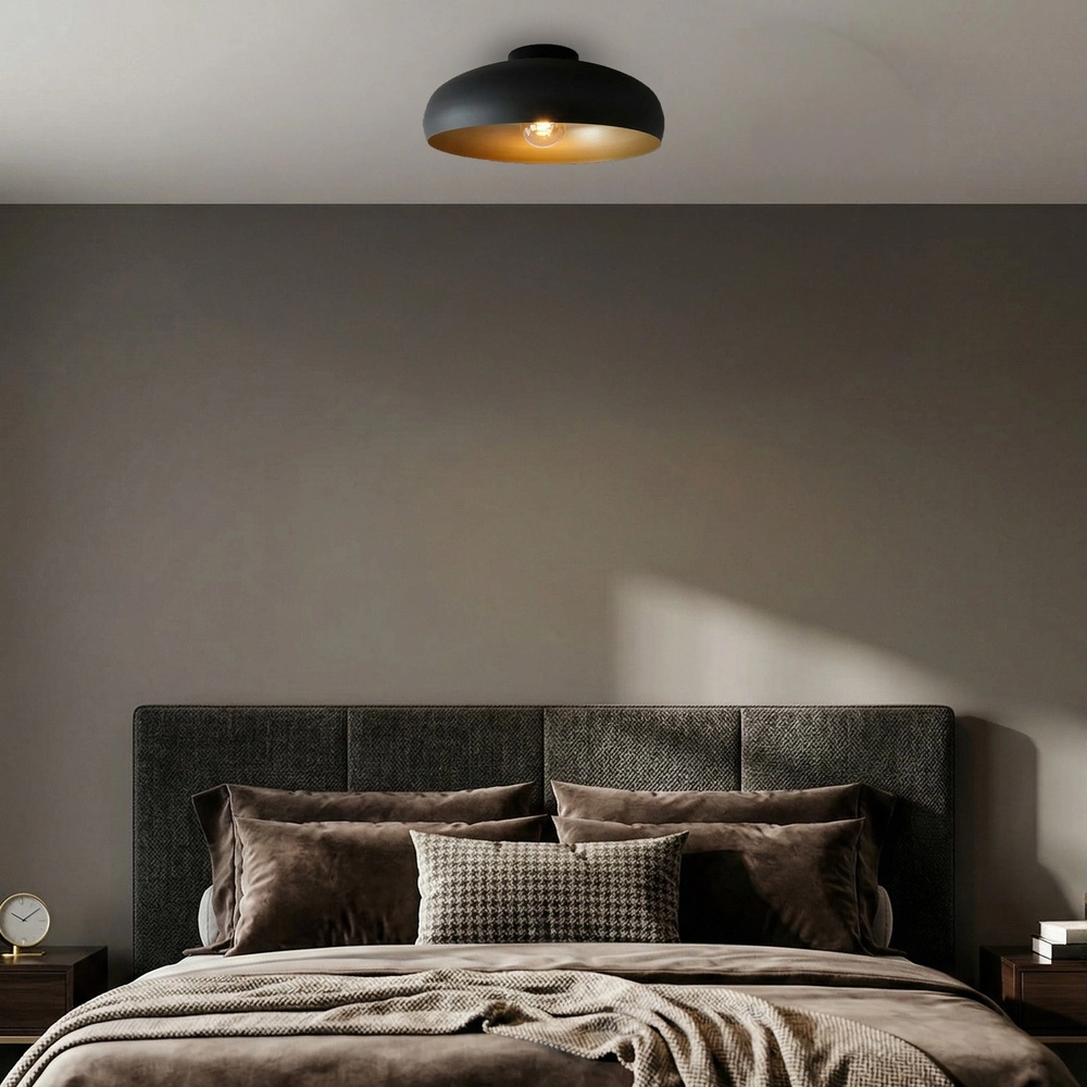 Black ceiling lamp Mogano Ø 40cm - 1x E27 Eglo 9002759318499