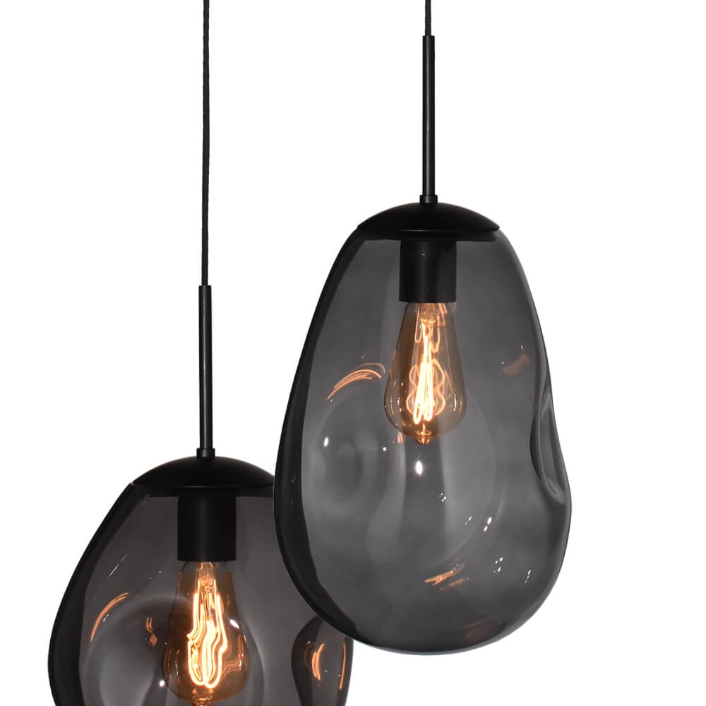 Hanging lamp Lava Oval 8x smoke glass Masterlight 8718121290195