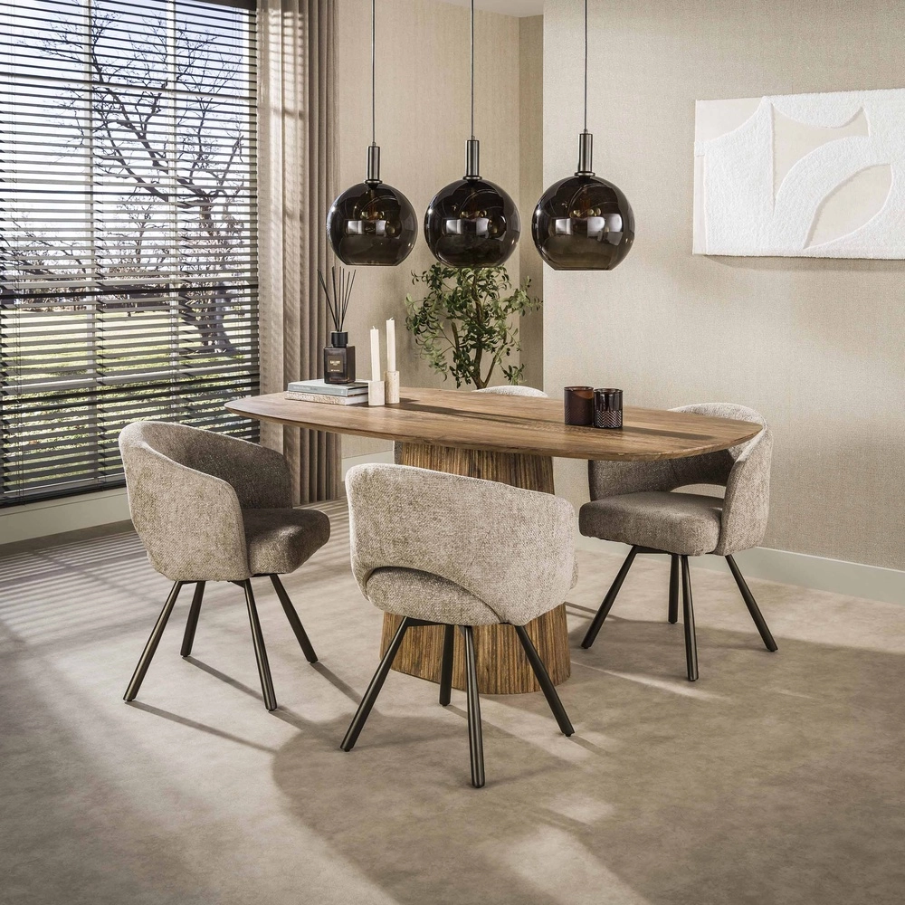 Glass pendant lamp Sfera 3x Ø 30cm - smoke glass Lyora 8716803512368