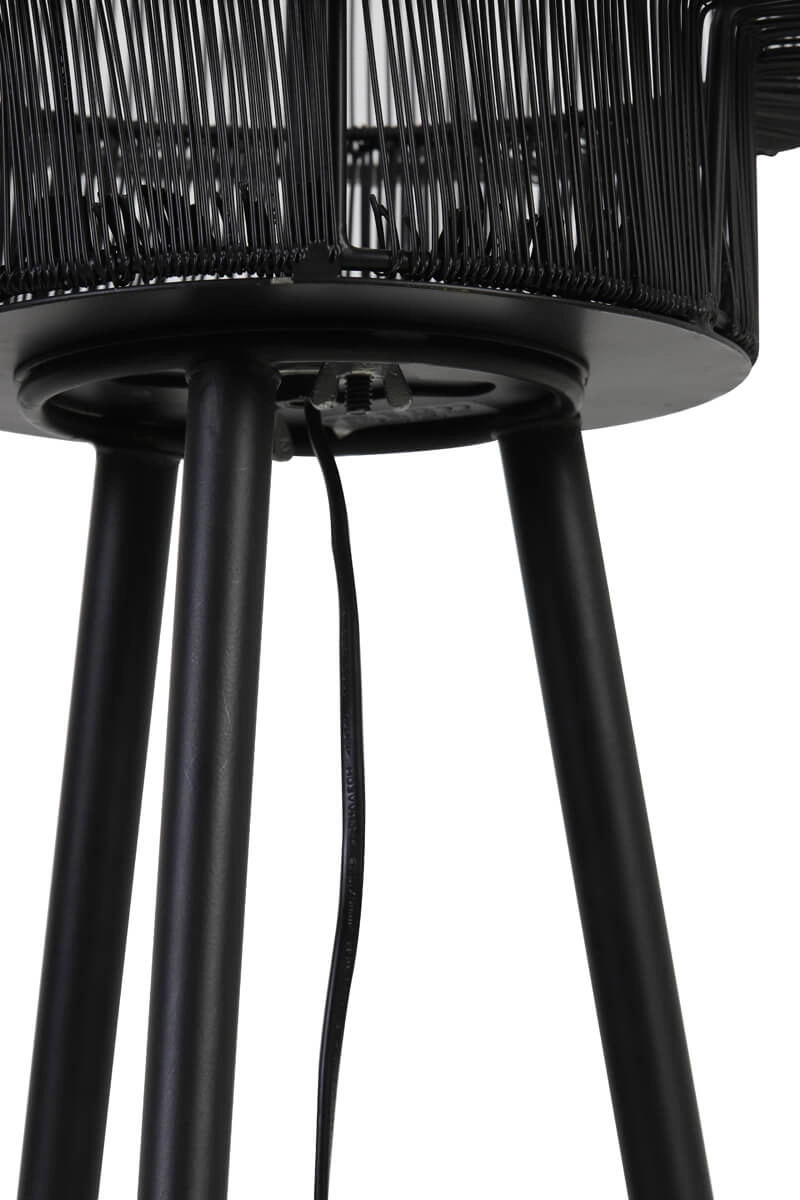 Bohemian floor lamp Gruaro black Ø 32cm Light & Living 8717807206482