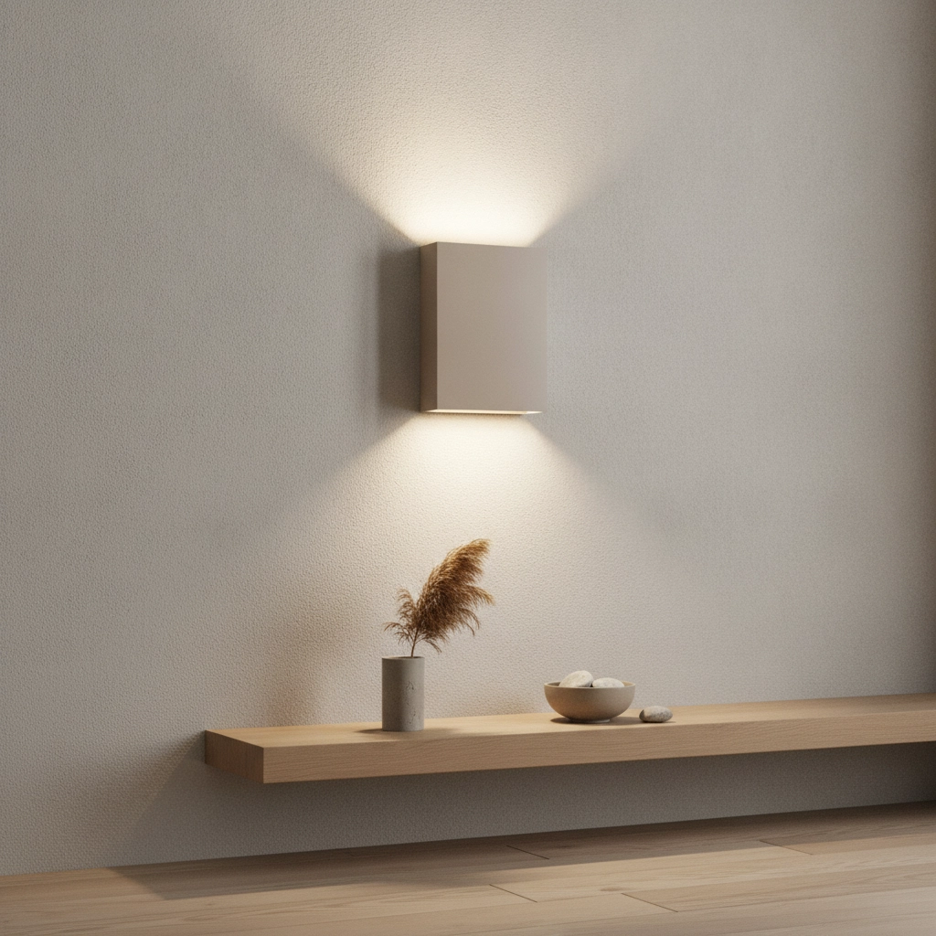 Sleek wall lamp Memphis champagne