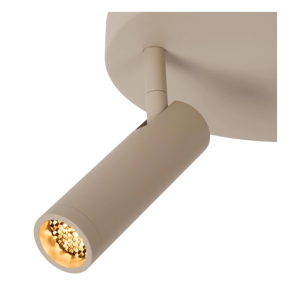 Sleek ceiling lamp Grado 3-light sand brown Lucide 5411212221742