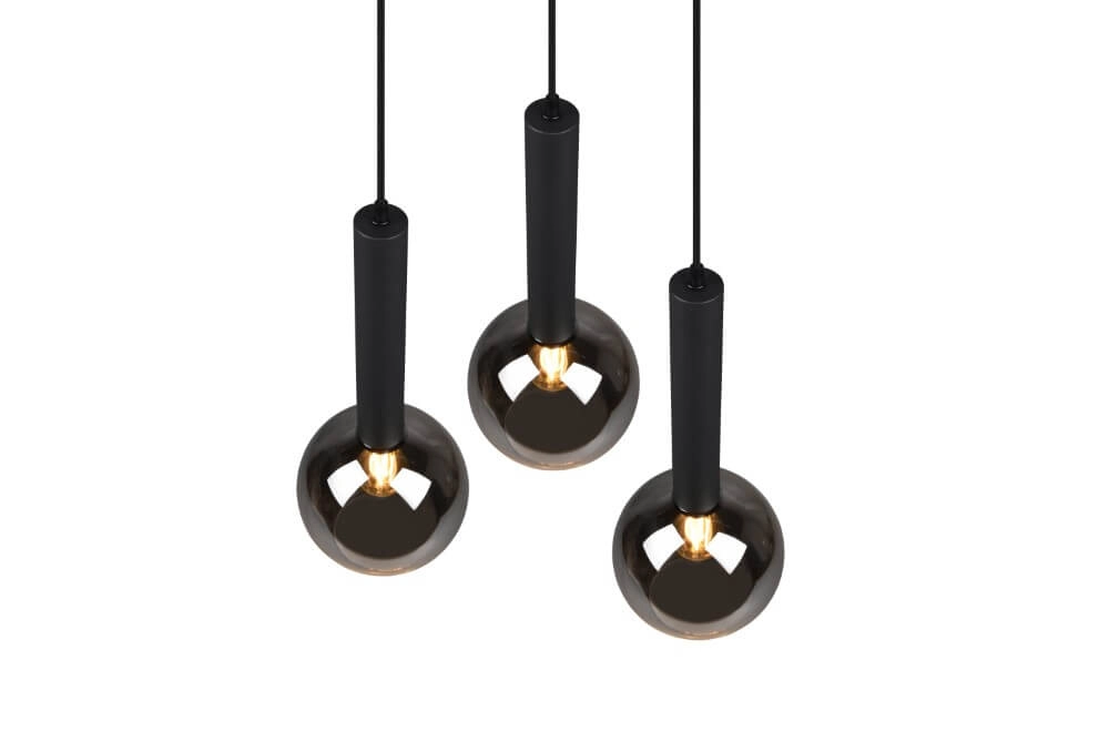3-light hanging lamp Clayton black Trio 4017807522488
