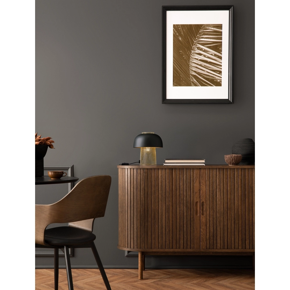 Table lamp Sqube black with gold Lyora 5212017454782