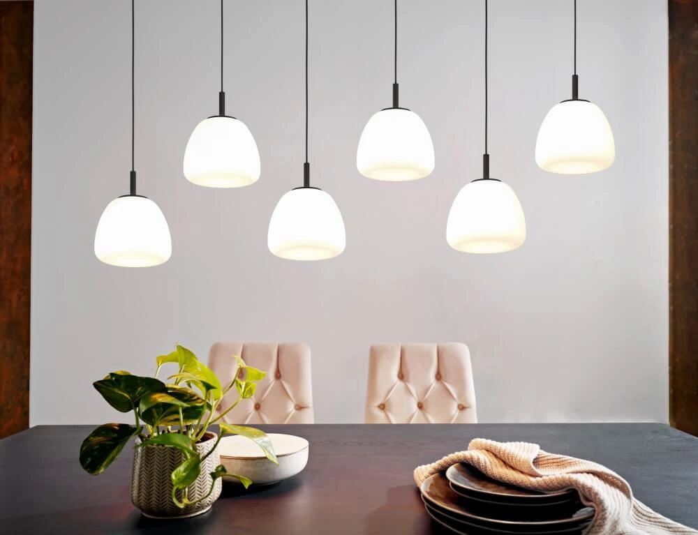 Dining room hanging lamp Balmes 5x opal glass Stars of Light 9008606243174