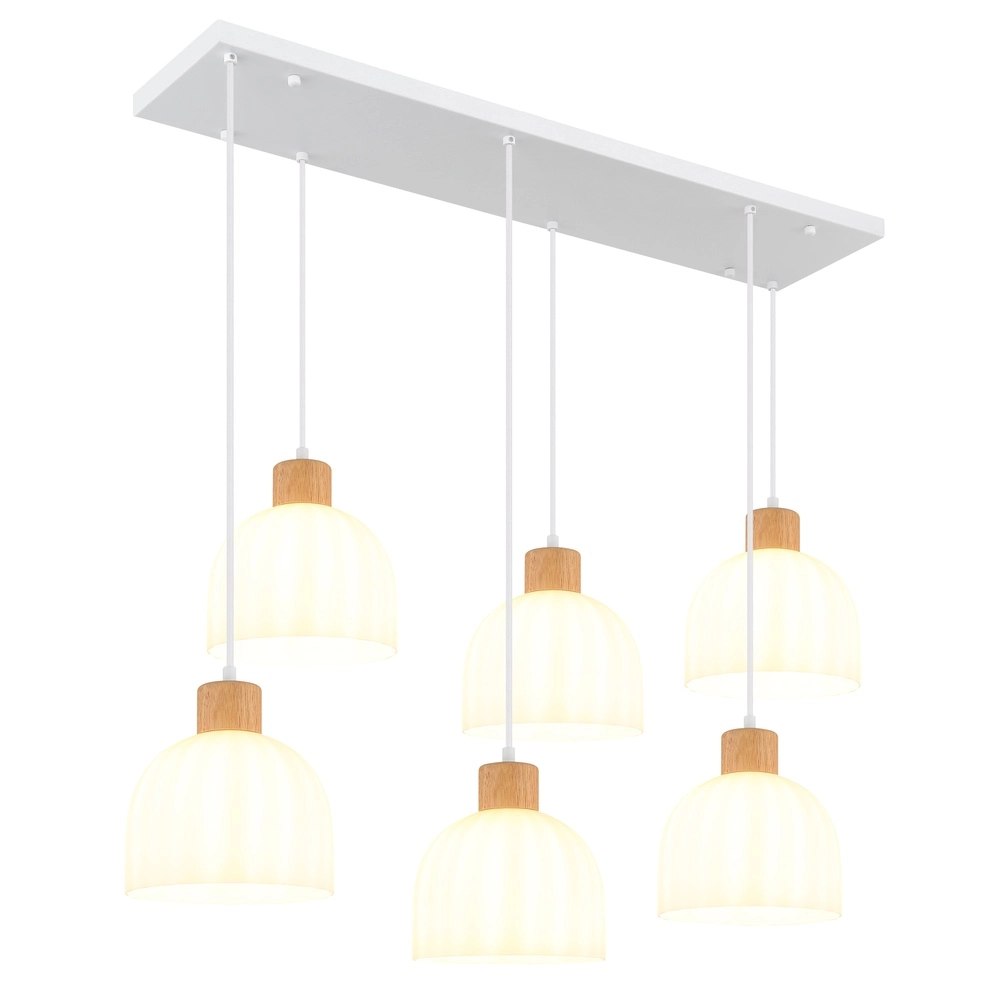 6-light pendant lamp Swanson white