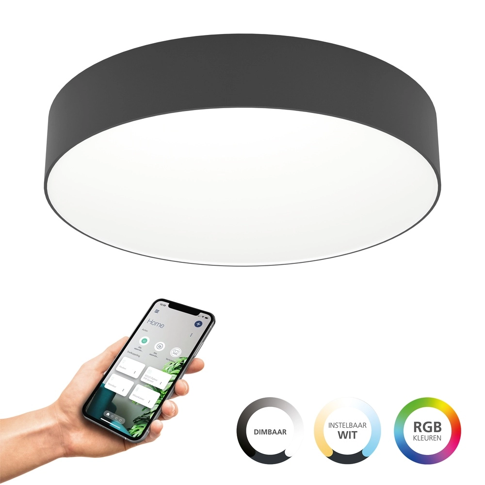 Design ceiling lamp Gallizzi-Z smart black Ø 49cm