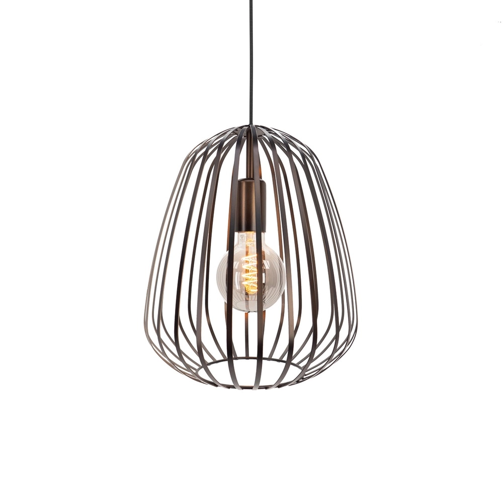 Bronze pendant lamp Espinal Ø 28cm - 1x E27