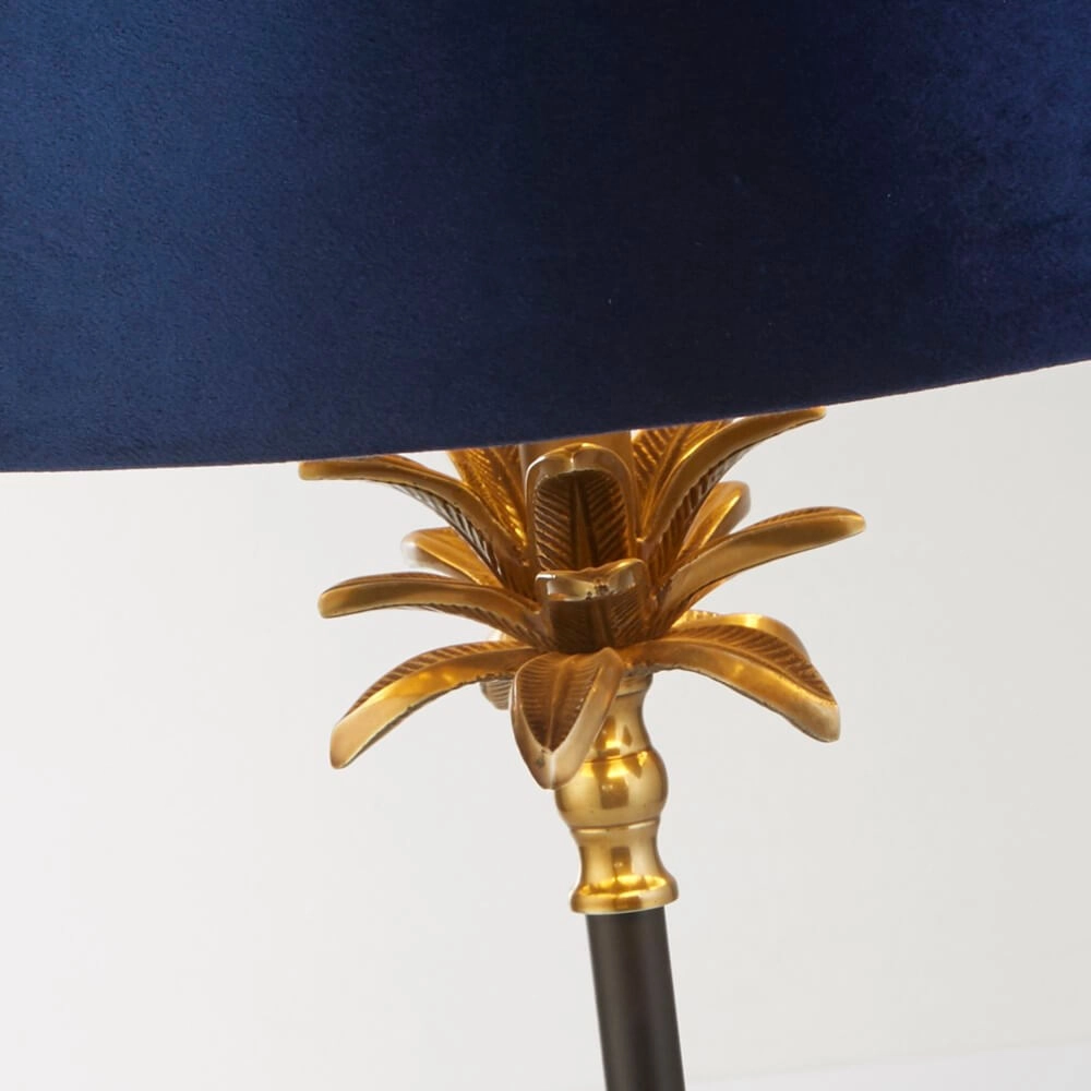 Table lamp Palm black with dark blue Searchlight 5053423257365