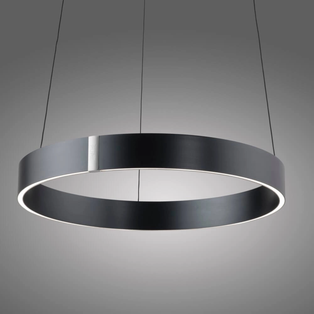 Round hanging lamp Pure E-Clipse gray Ø 50cm Paul Neuhaus 4012248372319