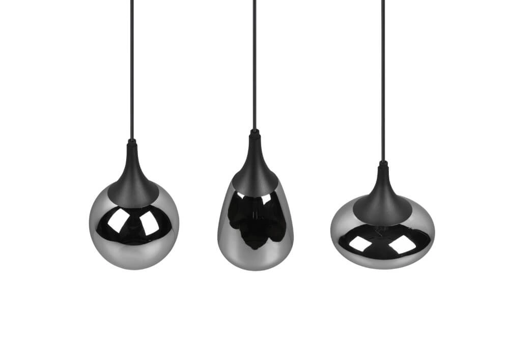 3-light hanging lamp Lumina with smoke glass Trio 4017807542271