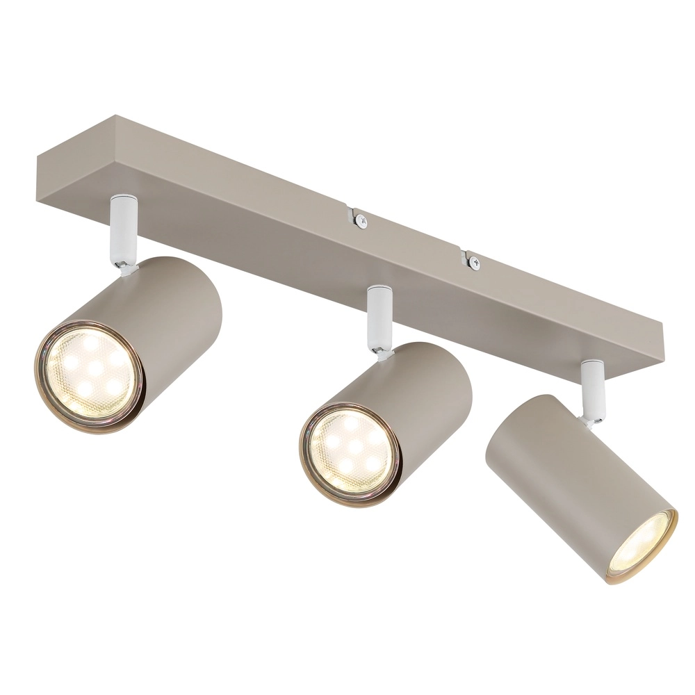 3-light ceiling spotlight Robby sand brown