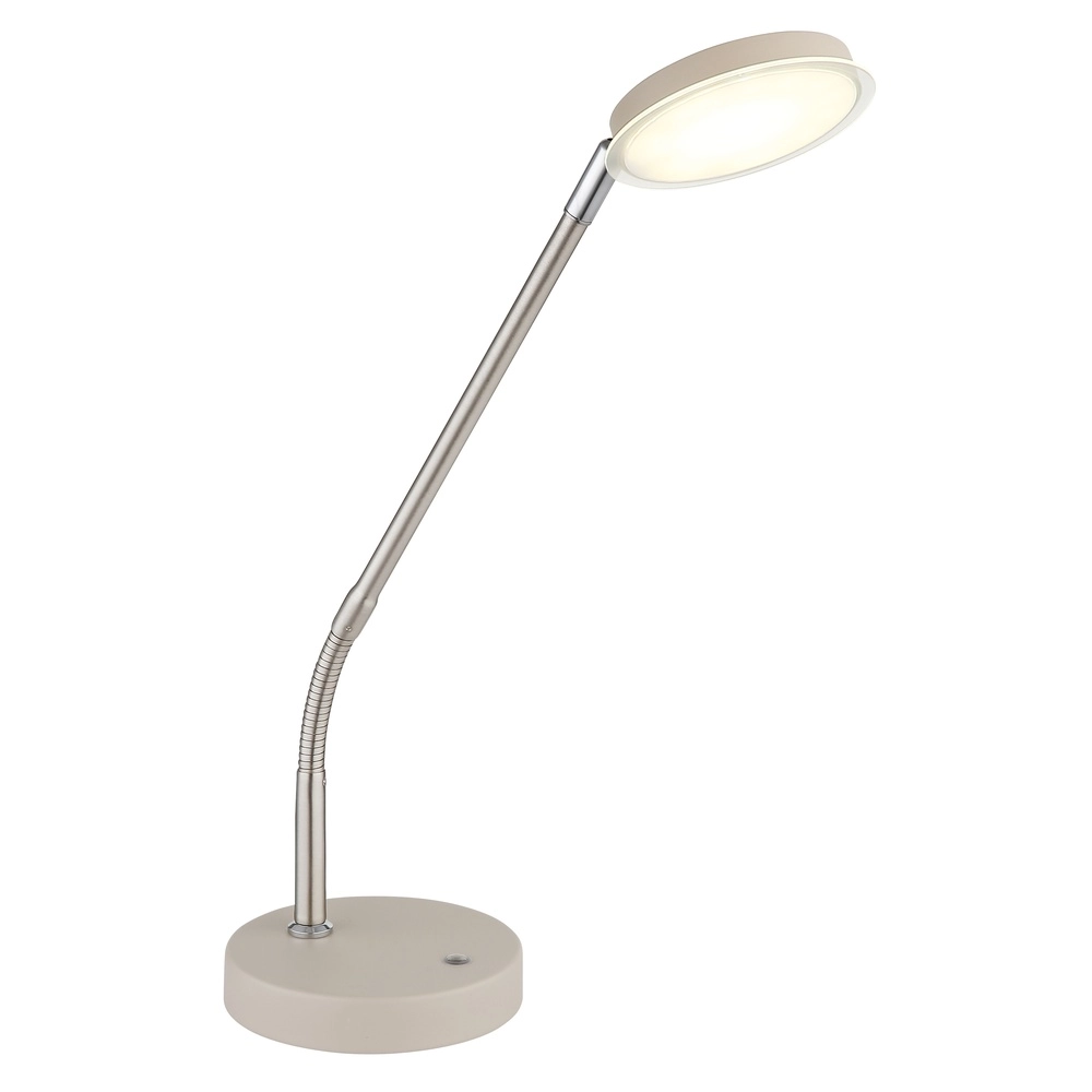 Desk lamp Silvio sand brown