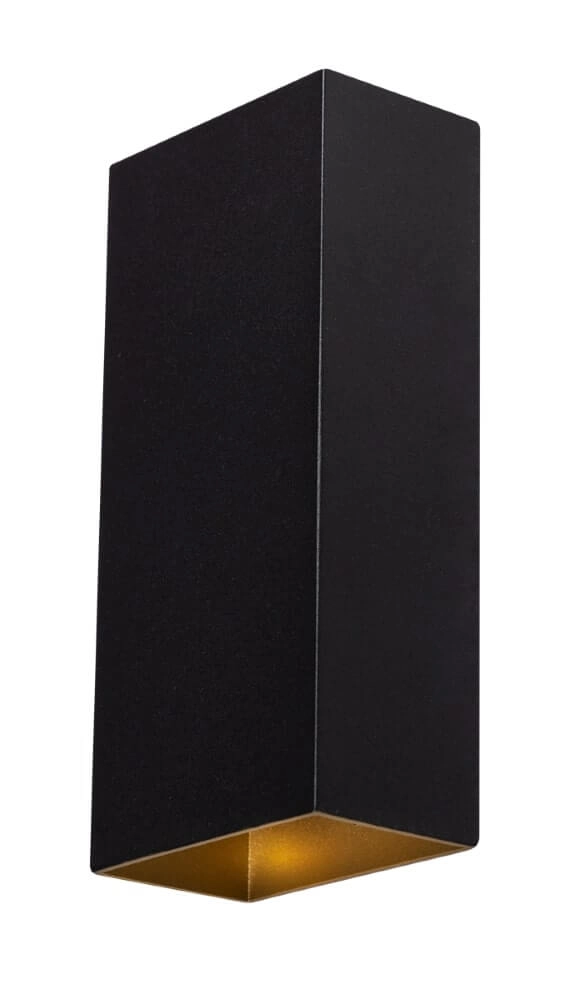 Sleek wall spotlight David black with gold