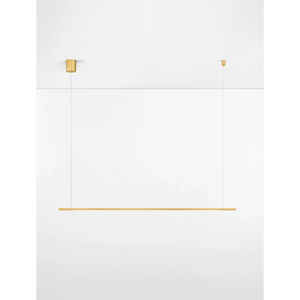 Sleek pendant lamp Brillia gold 120cm