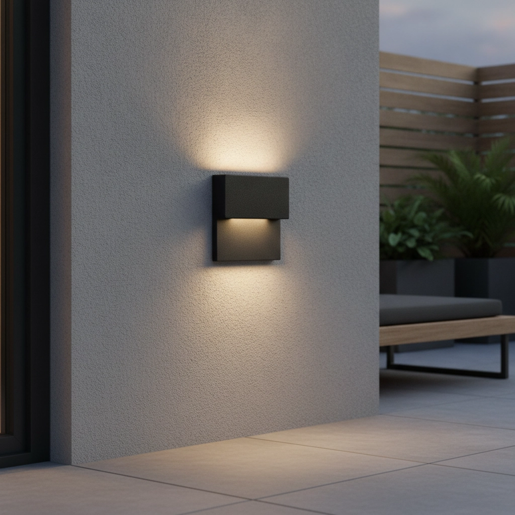 Recessed wall lamp Dan black 2700K