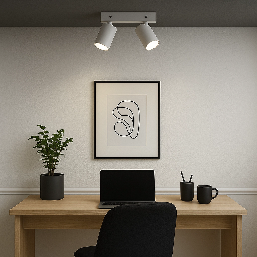 White surface-mounted spotlight Mono 2-light tilting Lyora 5903139781091