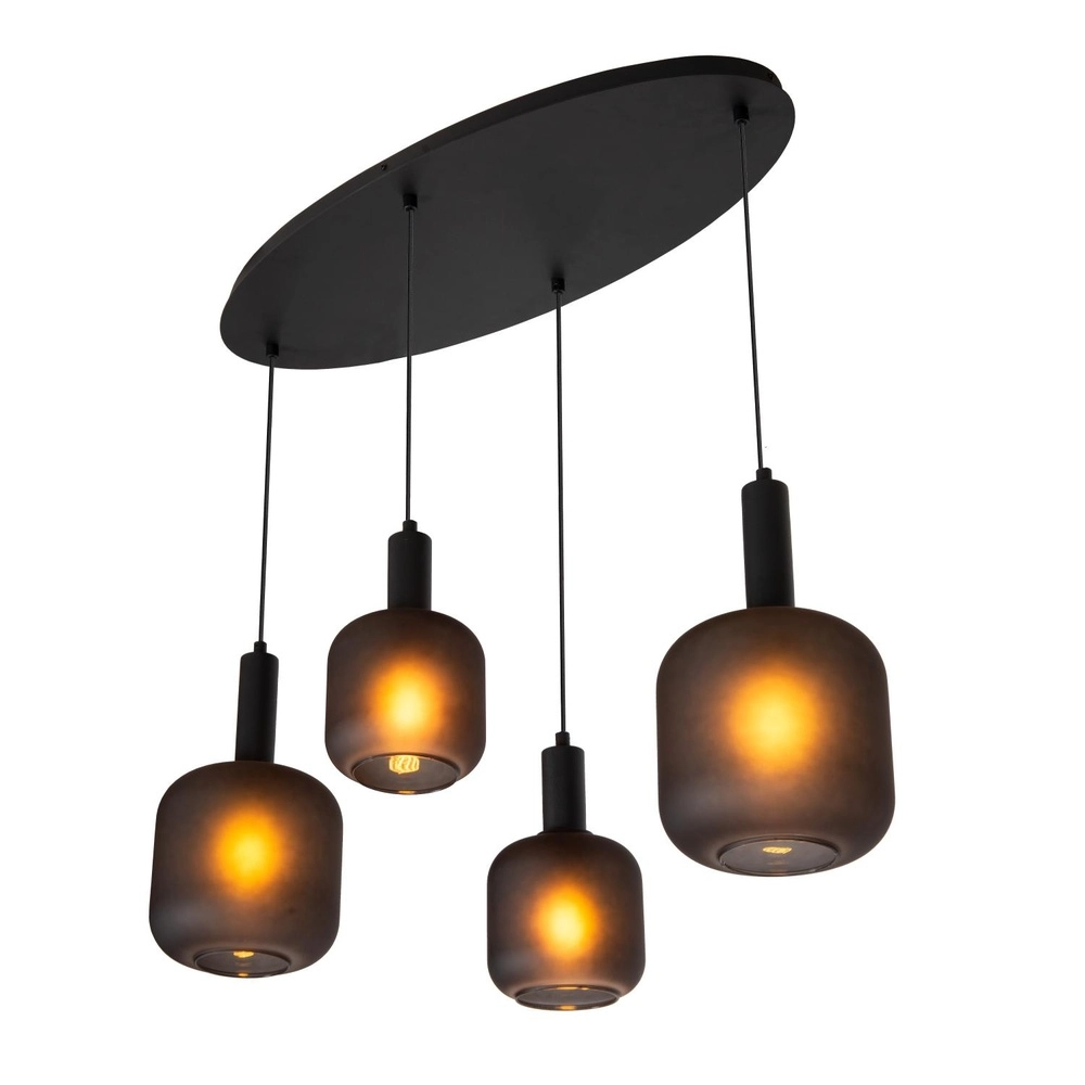 Black pendant lamp Eloise 4-light Lucide 5411212452474