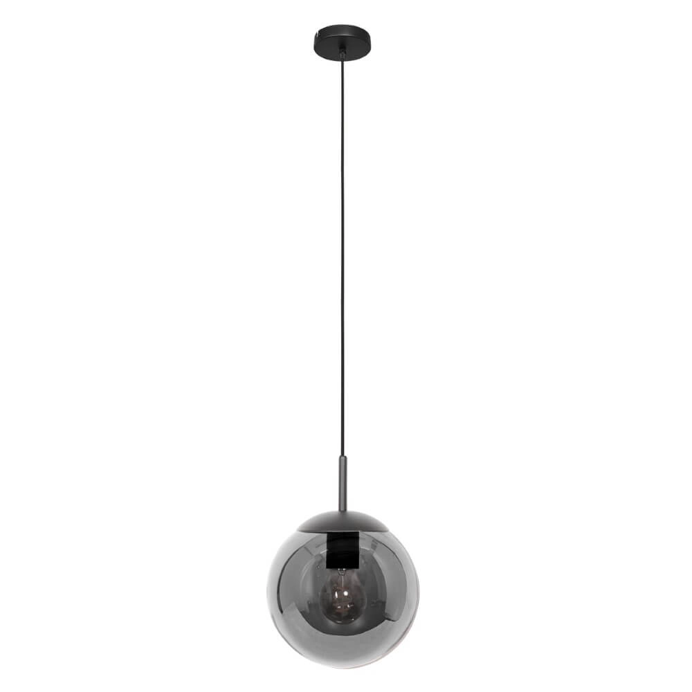 Black glass hanging lamp Bolique Ø 30cm Steinhauer 8712746166408