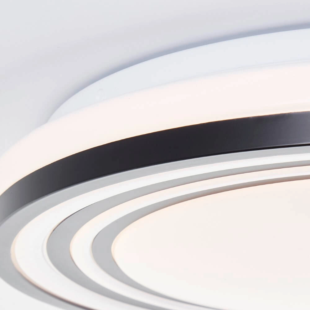 Black and white ceiling lamp Kobana Ø 34cm Brilliant 4004353426537