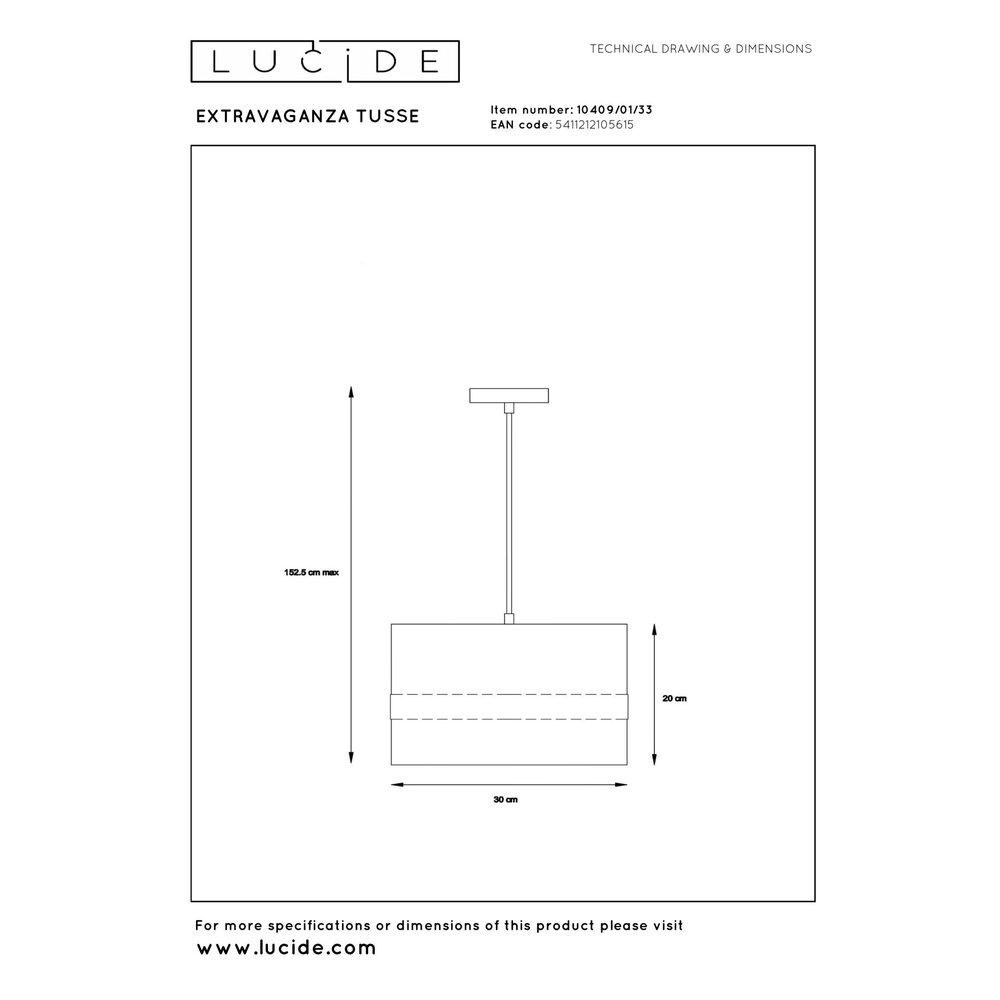 Design pendant lamp Extravaganza Tusse Green Lucide 5411212105615