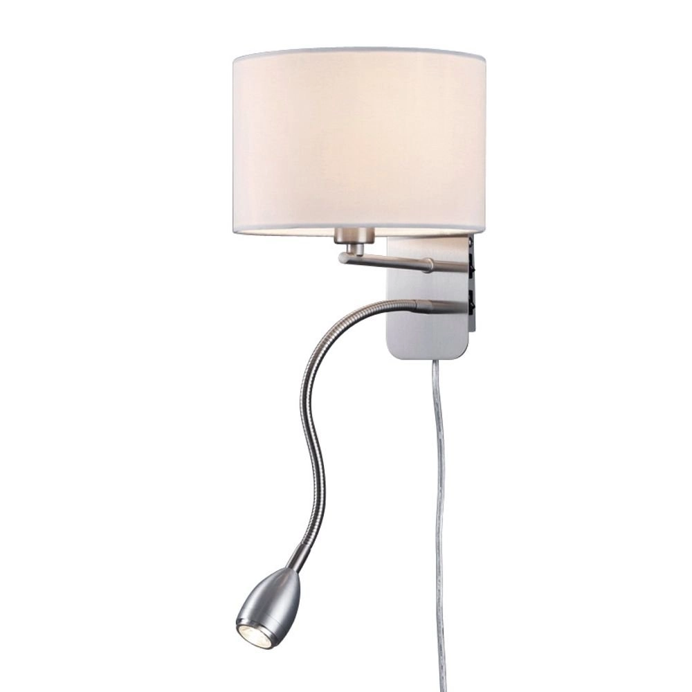 Wall lamp Series 2711 with reading lamp and white shade