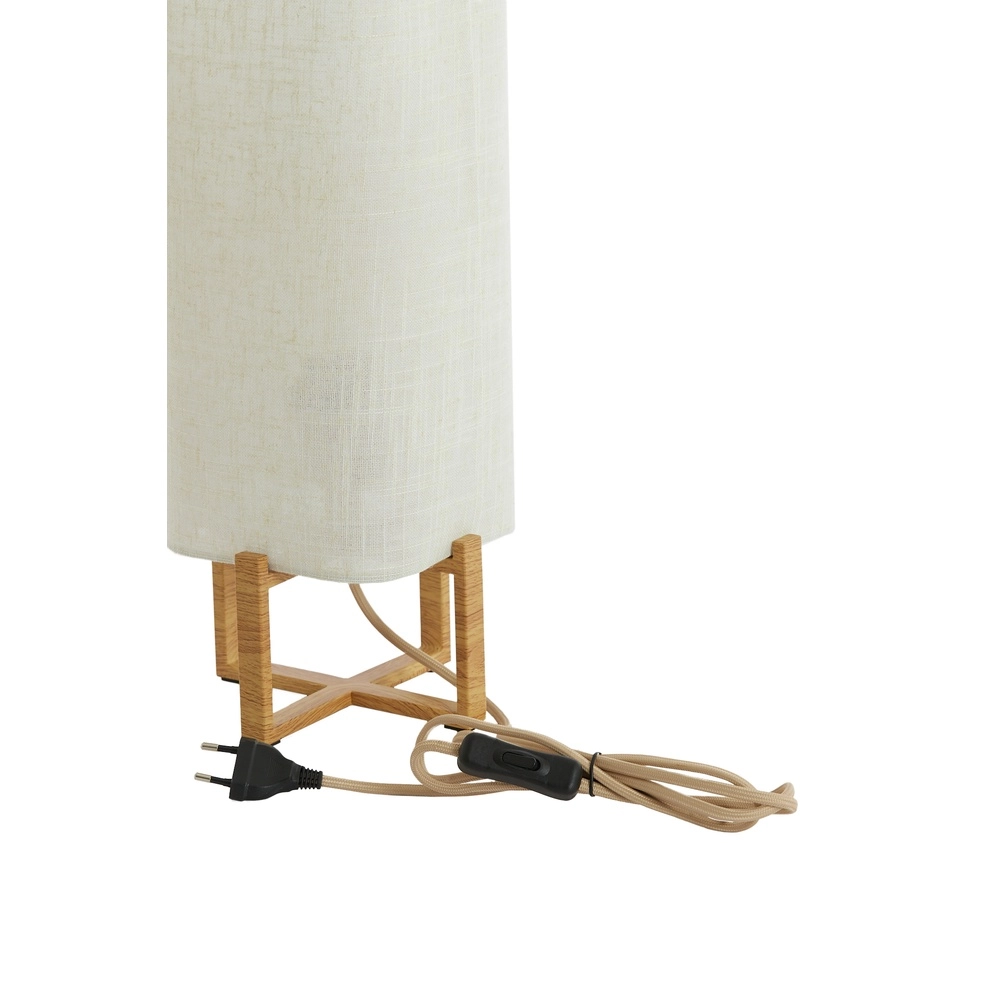 Table lamp Wyn 39cm - cream rope with wood look Light & Living 8717807792541