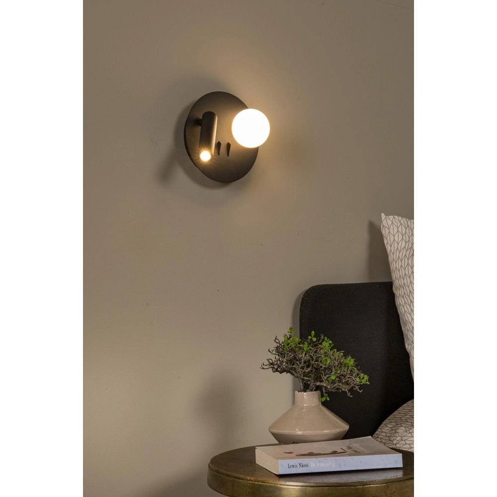 Design bedside lamp Matiz black with USB charging point Lucide 5411212771322