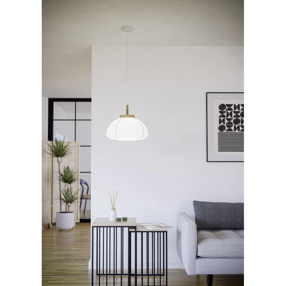Pendant lamp Summerhill Ø 55cm - travel paper Eglo 9002759440657