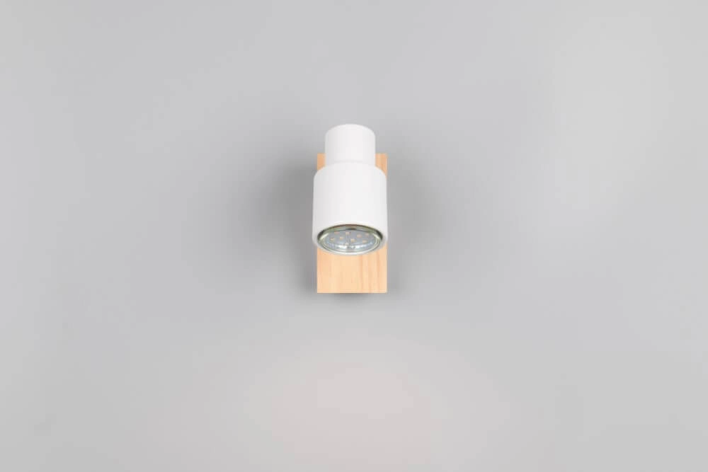 Design wall lamp Pierre white with wood Trio 4017807638141