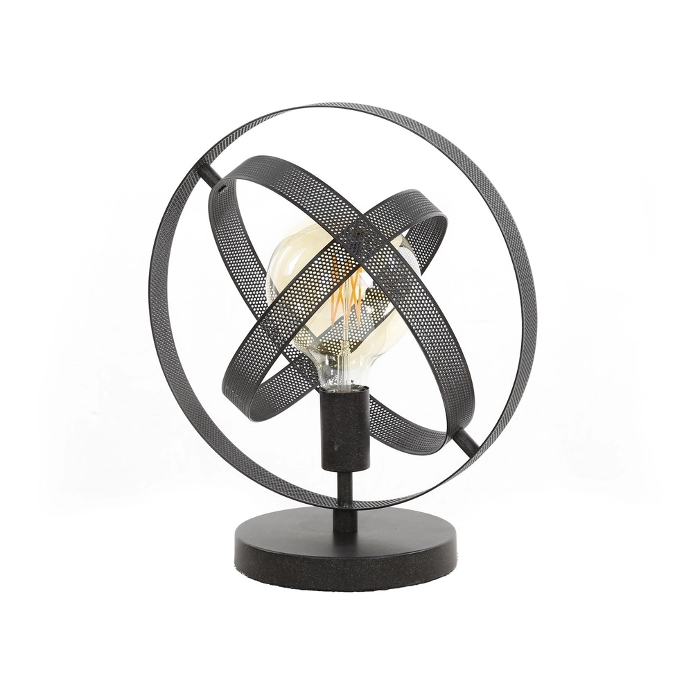 Black Sphere Table Lamp Cosmos Ø 28cm Lyora 8716803513396