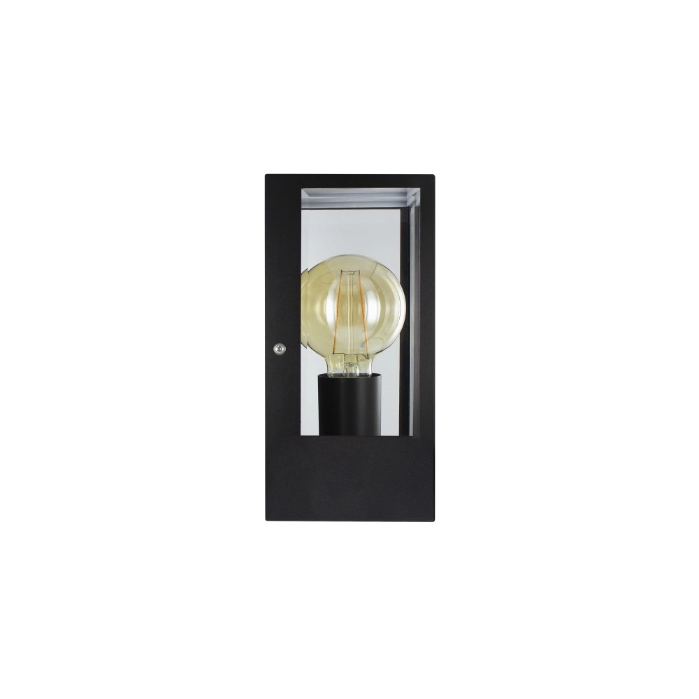 Black outdoor lamp Prato E27 - glass - with motion sensor Lyora 5055788268772
