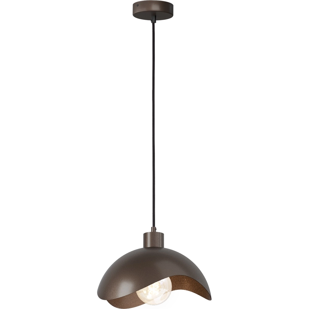 Design pendant lamp Volta Ø30cm - wavy - cocoa