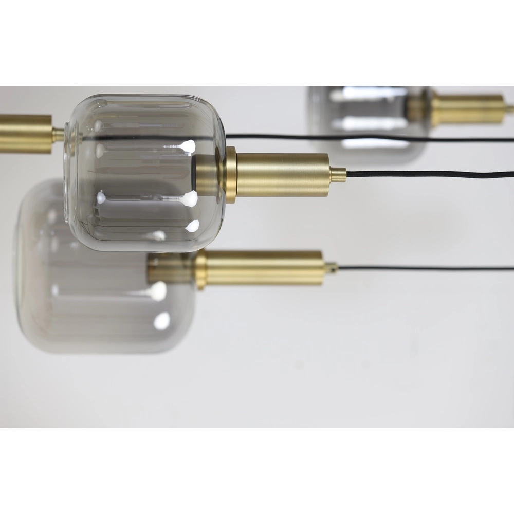 Vide pendant lamp Lekar 5x E27 - brass with smoke glass Light & Living 8717807604585
