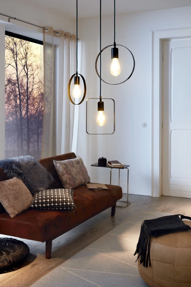 Pendant lamp Bedington Oval black Eglo 9002759497750