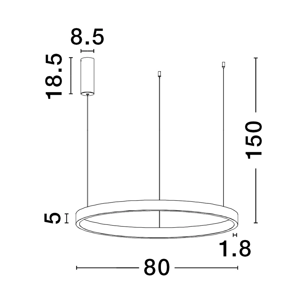 Golden pendant lamp Elowen design Ø 80cm Lyora 5212017439109