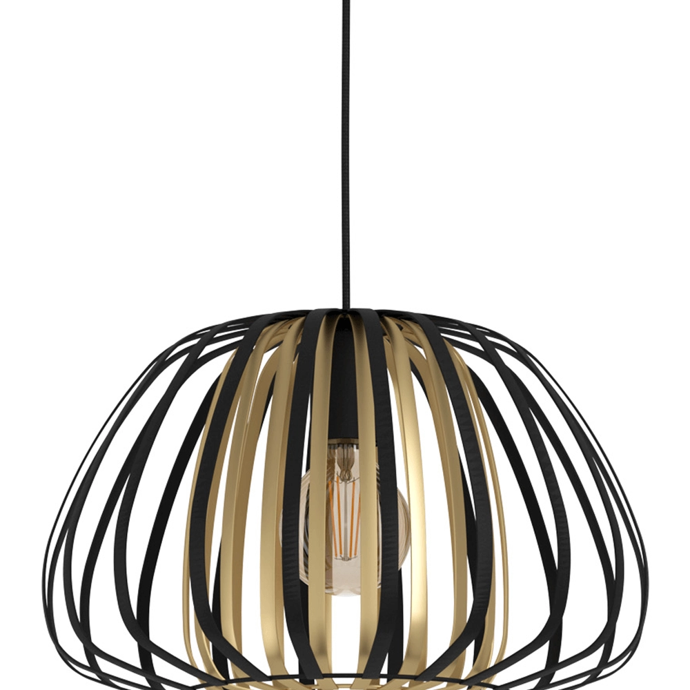 Pendant lamp Ø 37.5cm Encinitos black with gold Eglo 9002759996666