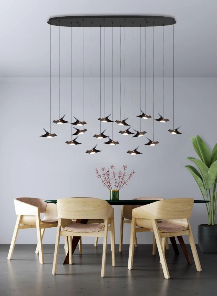 Hanging lamp Paratebueno rectangular with birds Stars of Light 9008606270651