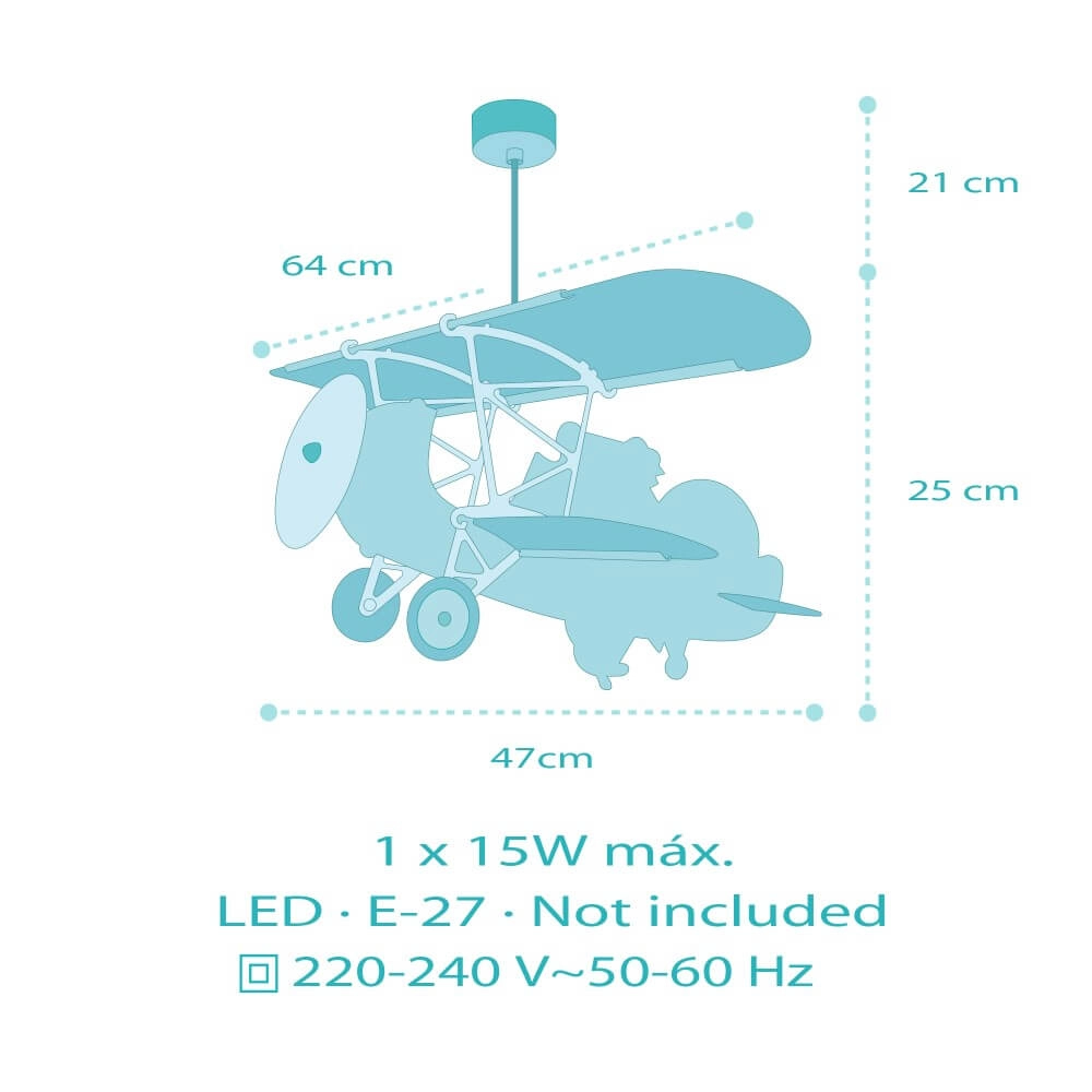 Children's pendant lamp Plane with crocodile Dalber 8420406545424
