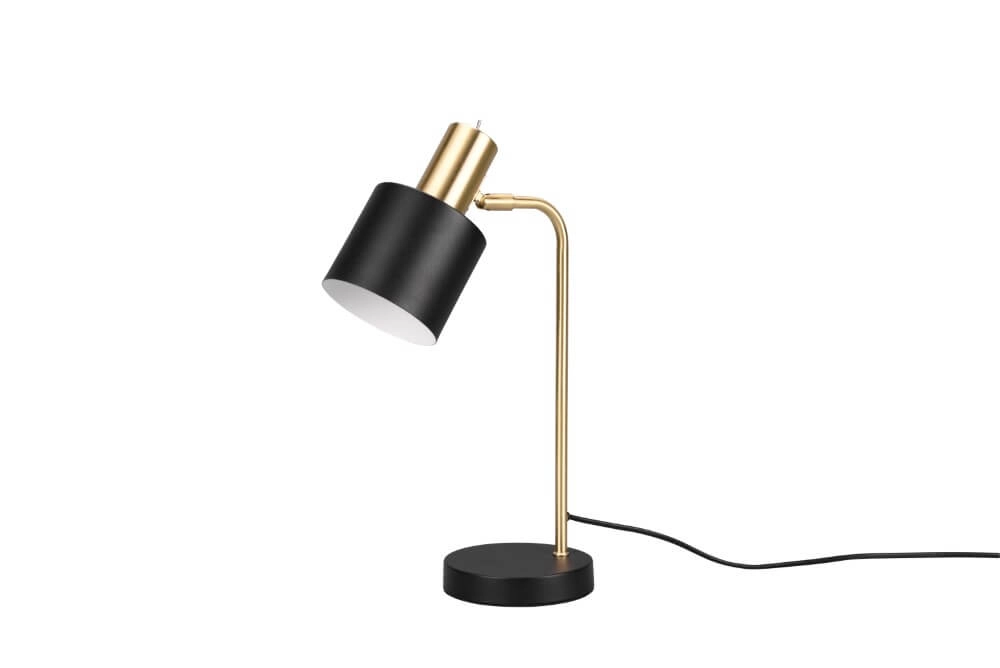 Designer desk lamp Adam Black with gold