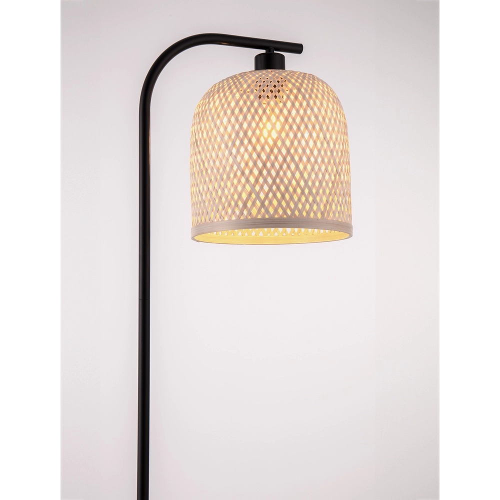 Floor lamp Intra black with bamboo cap Lyora 5212017454836