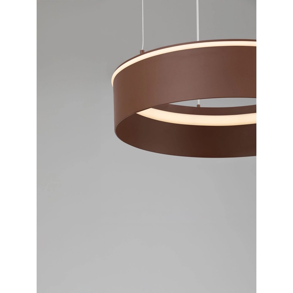 Modern pendant lamp Olivia brown Ø 40cm Lyora 5212017494238