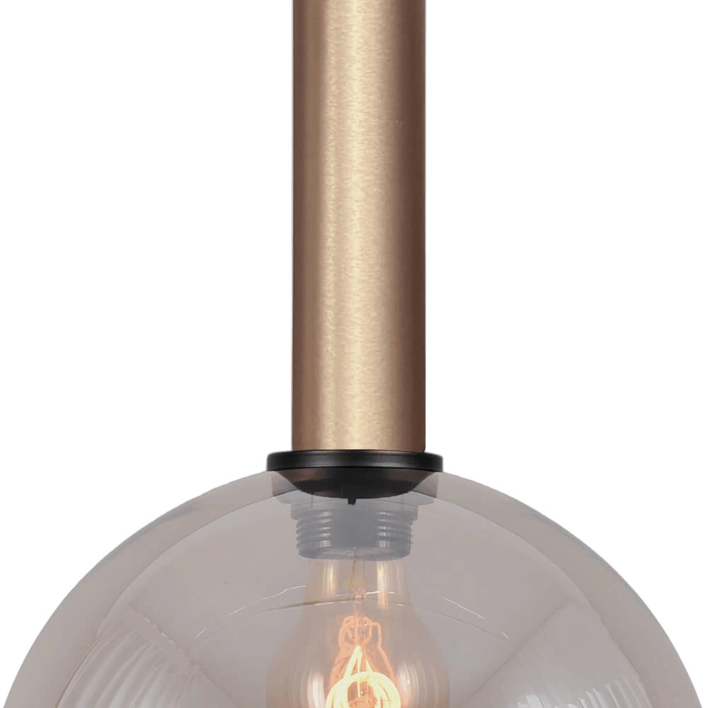 Hanging lamp Ø 25cm Bella 2 Brass gold with gold glass Masterlight 8718121333939