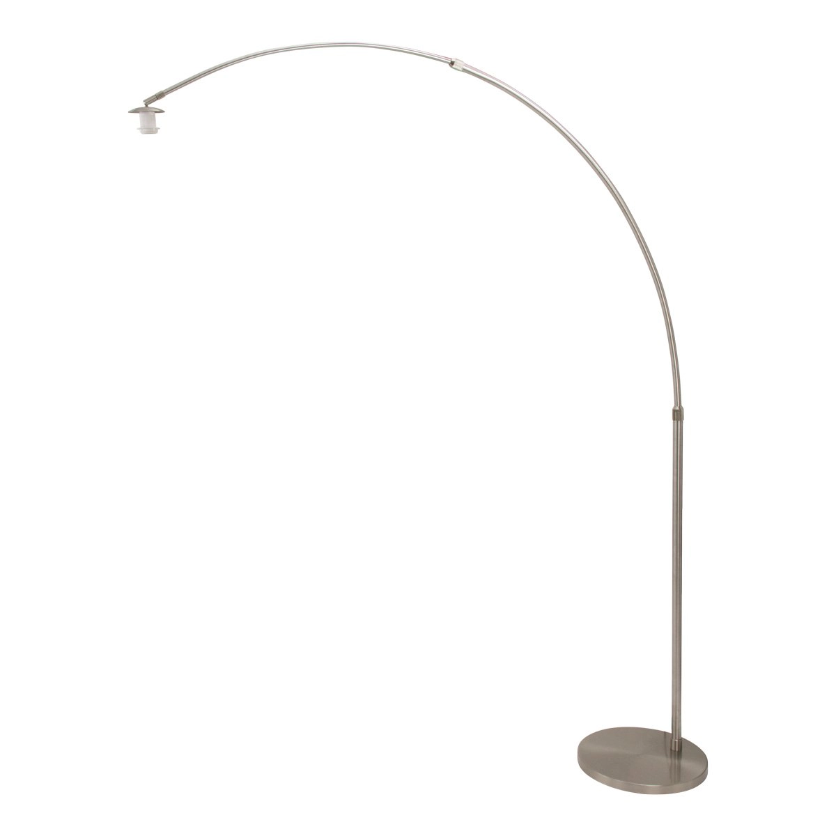 Arc lamp Gramineus 50 Stainless steel with leather brown hood Steinhauer 8712746118322