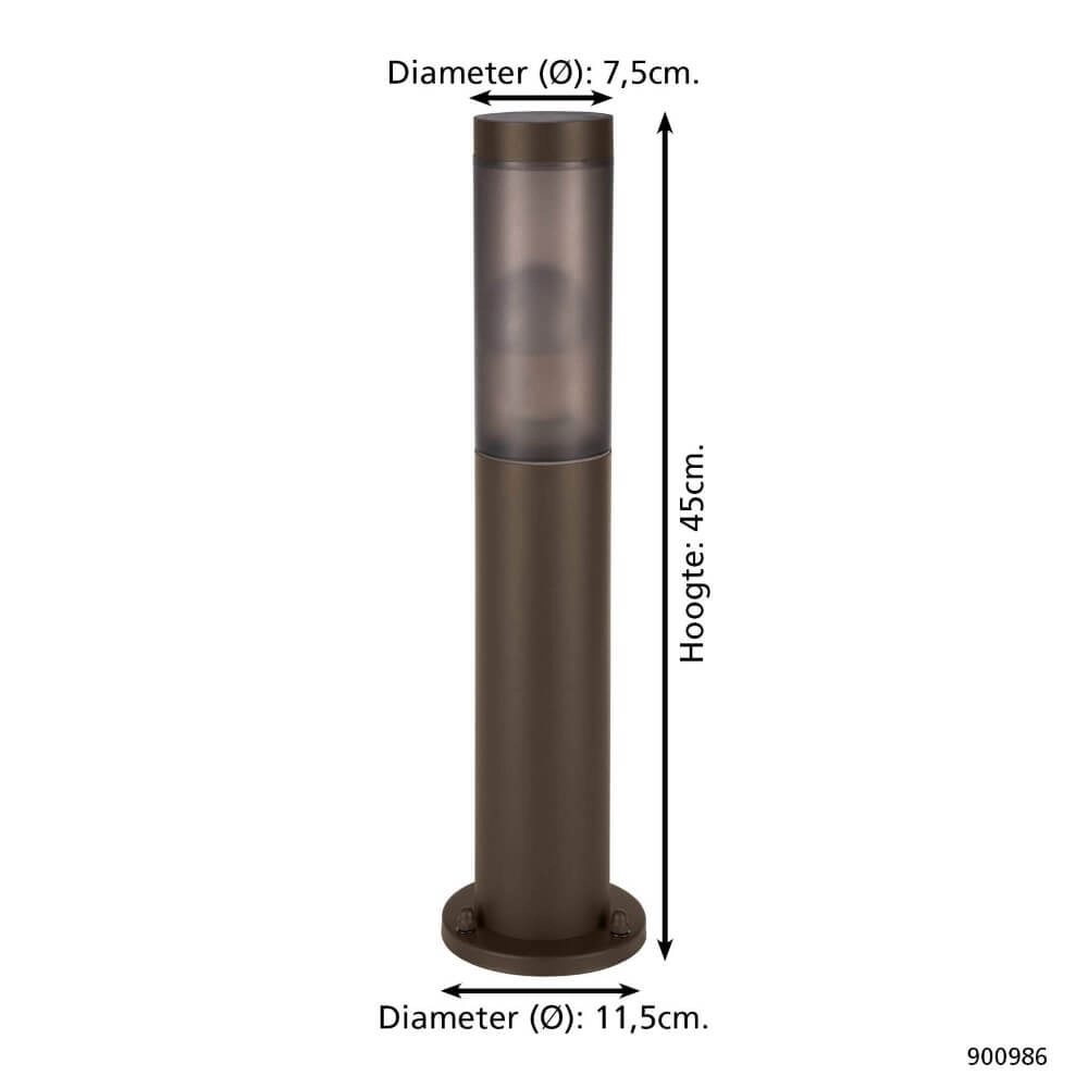 Floor lamp Helsinki 45cm rust brown Eglo 9008606298167