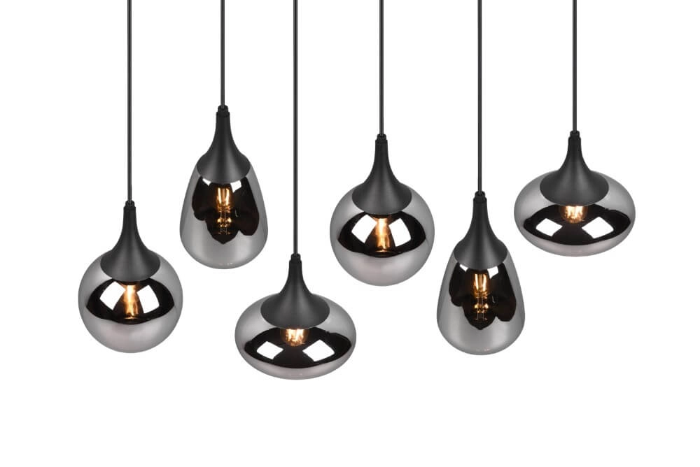 6-light hanging lamp Lumina with smoke glass Trio 4017807542295