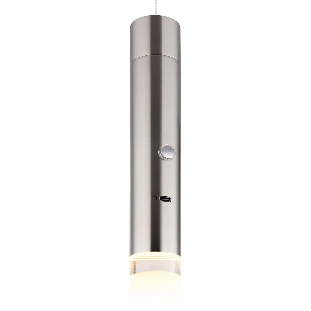 Sleek pendant lamp Pelo nickel Globo 9007371575824
