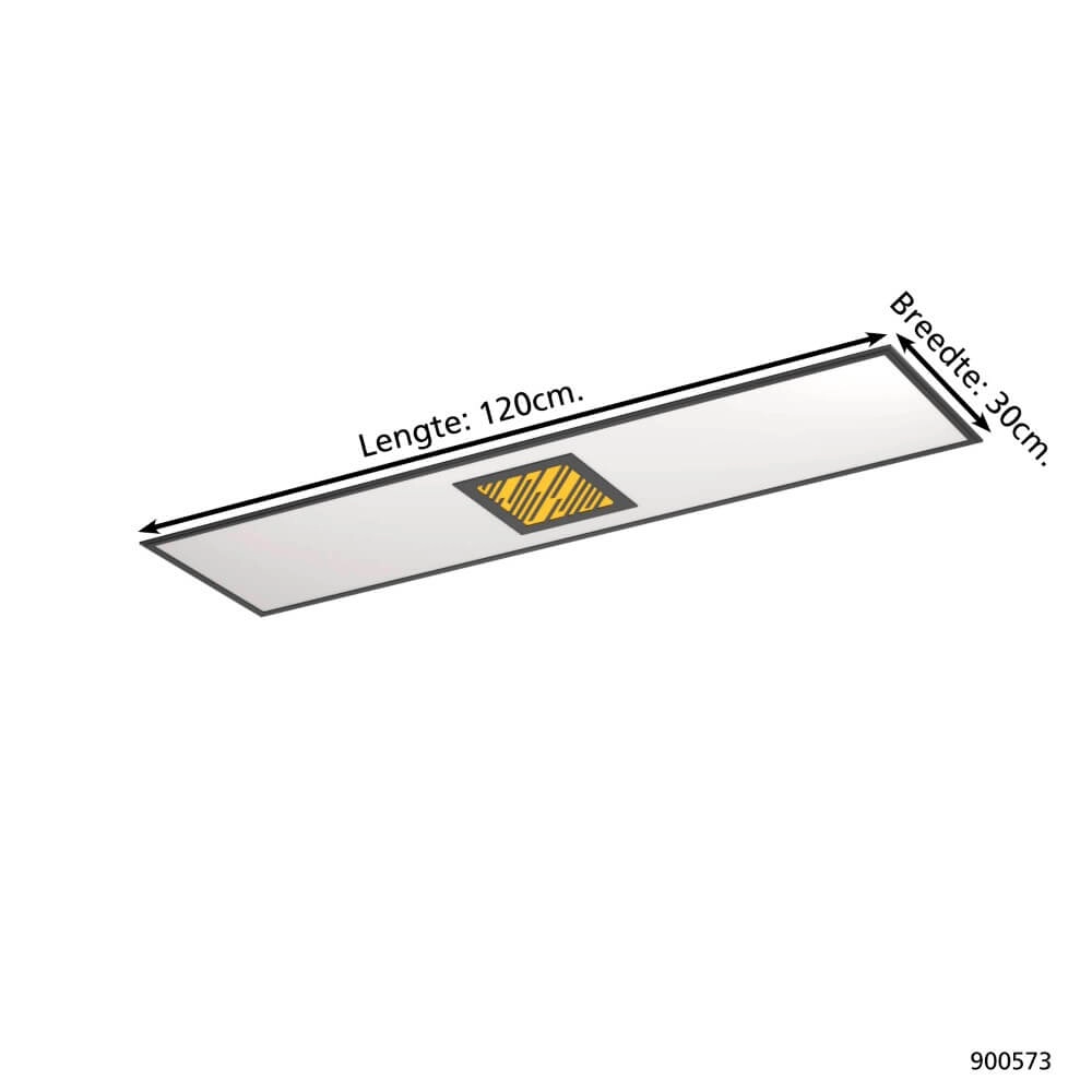 Black LED ceiling light Bordonara 120x30 Eglo 9008606244744